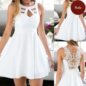 Casual Lace Back Dress